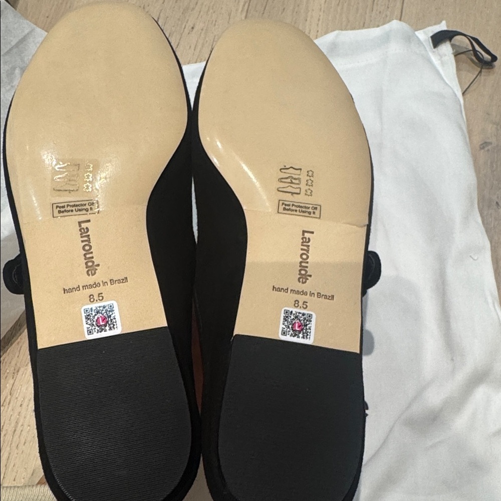 Larroude Verona Suede leather Mary Jane Flats - Picture 5 of 12